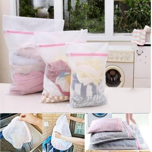 2pcs Set Laundry Zipped Washing Mesh Bags Large Capacity Laundry Bag For Socks Underwear Washing Bag Wish