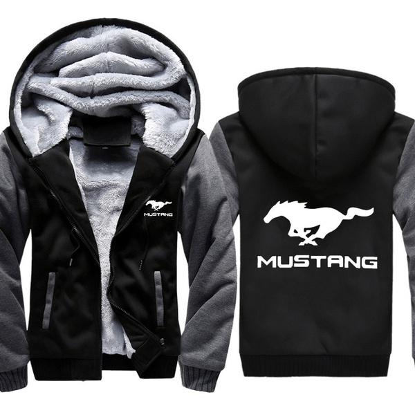 New Fashion Hoodies Men Mustang Car Logo Casual Jacket Mens