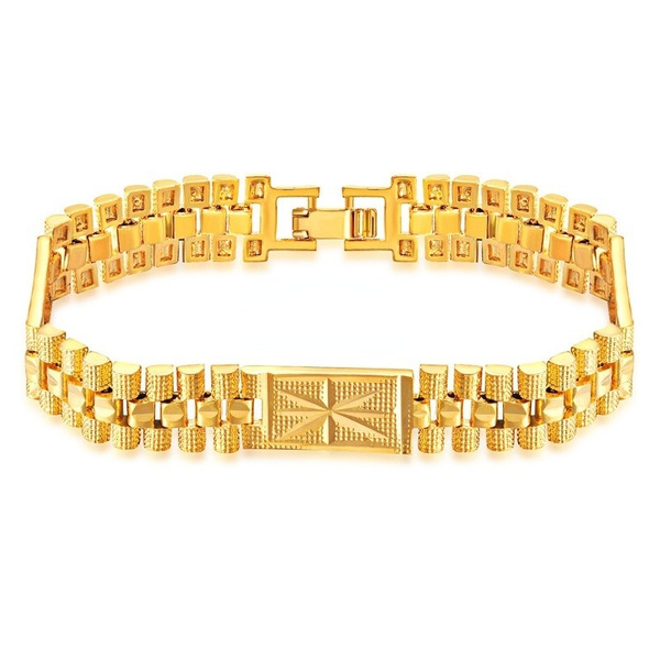 Gold Plated Fashion Bracelet Bracelet for Him Gift for Him 