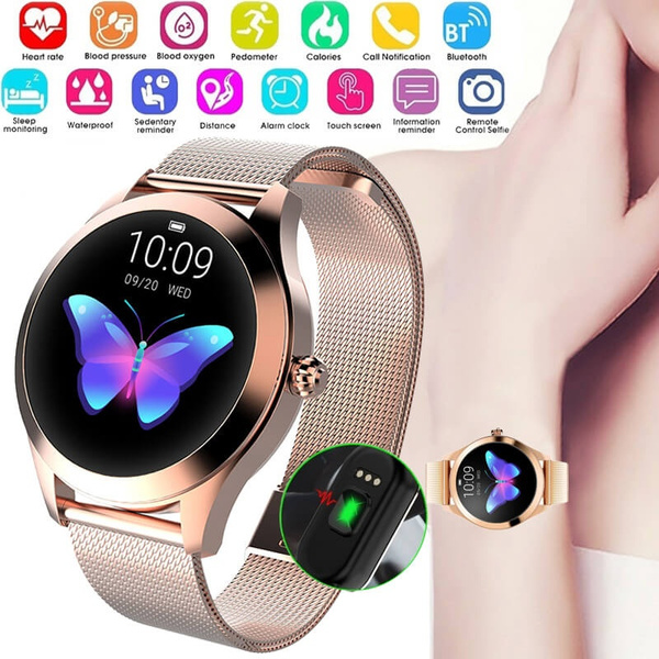 Women Fashion Smart Watch Blood Pressure Heart Rate Monitor Fitness ...