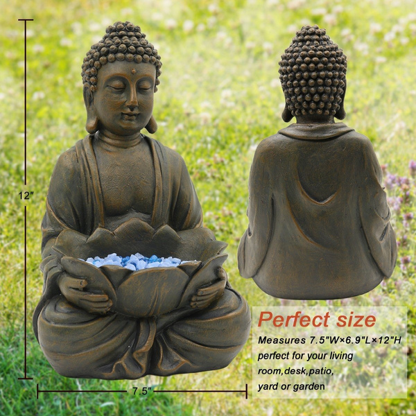 Meditating Buddha Garden Statue