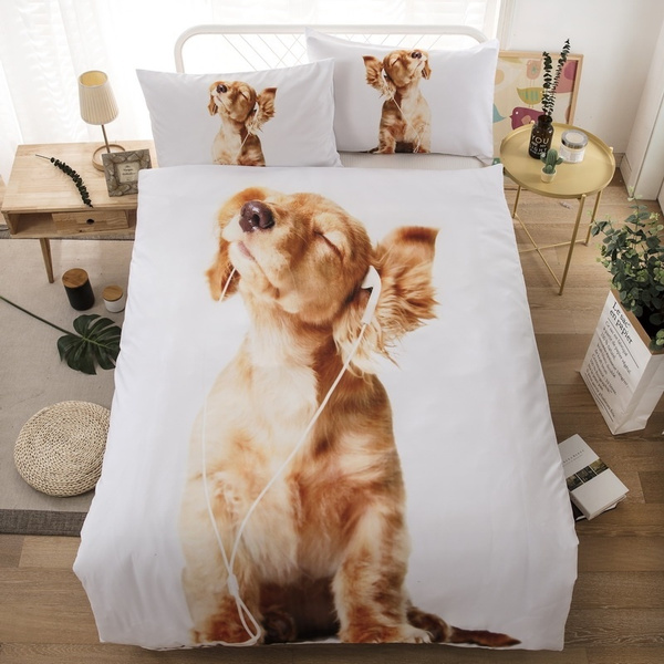 Dog Bedding Queen Duvet Cover Set White, Duvet Covers With Dogs On Uk