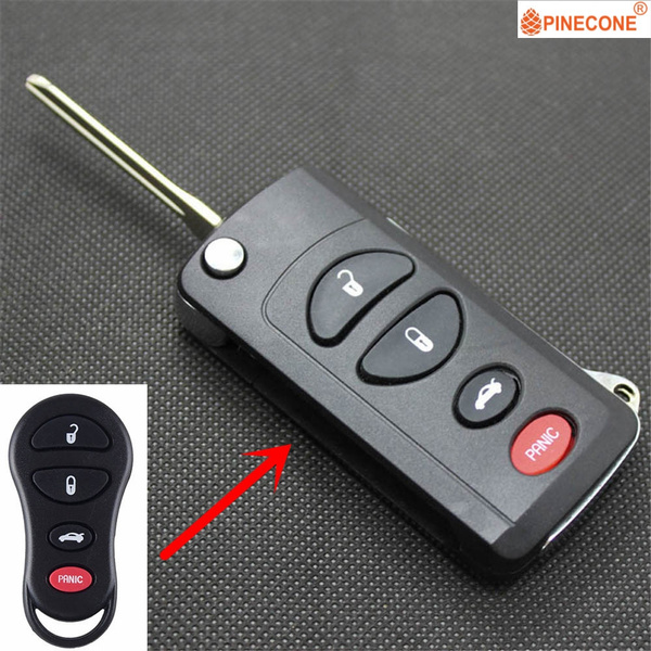 New Flip Key Modified Shell Case For Chrysler Dodge Jeep 3 Button Remote Key 1A 