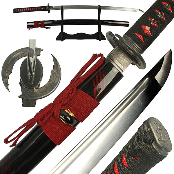 Black Blade 1095 Steel Japanese Samurai Katana Battle Sharp Sword Handmade