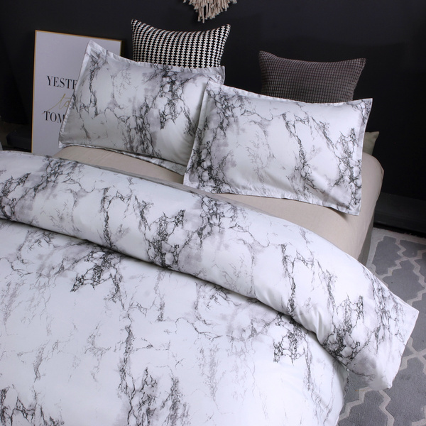 marble duvet set single