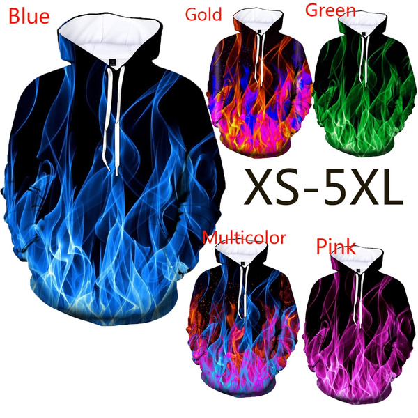 Men and Women fashion Hoodies 3D printed Fire Flame pattern hoodie for ...