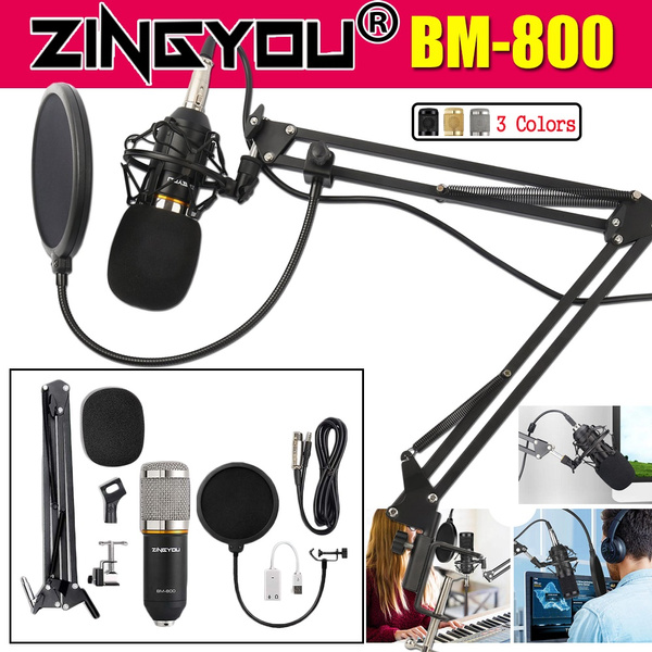 ZINGYOU Condenser Microphone Bundle, BM-800 Mic Kit with