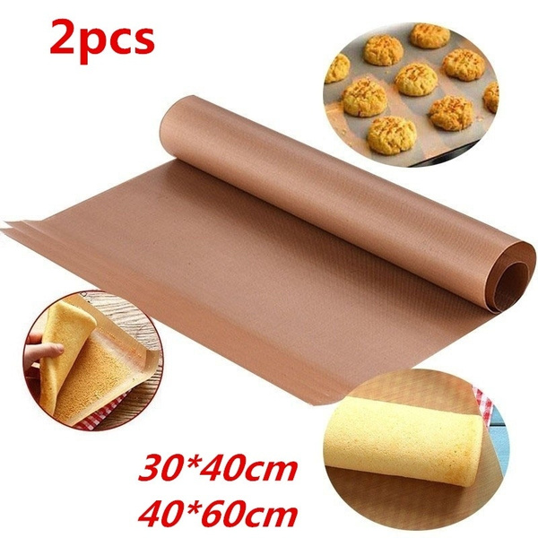 2pcs Reusable 60*40/30*40cm Baking Mat, High Temperature Resistant Teflon  Sheet, Heat-Resistant Pad, Non-stick,Kitchen Baking Mat Outdoor Baking Mat  Baking Mat Cooking Tray for Outdoor BBQ