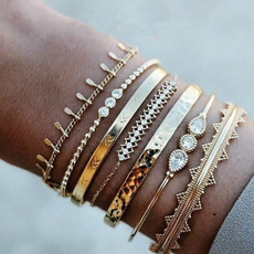 Charm Bracelet, Heart, DIAMOND, Jewelry