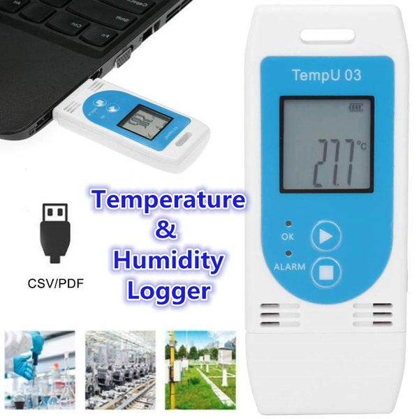 USB Temperature & Humidity Data logger Datalogger Recorder with LCD 