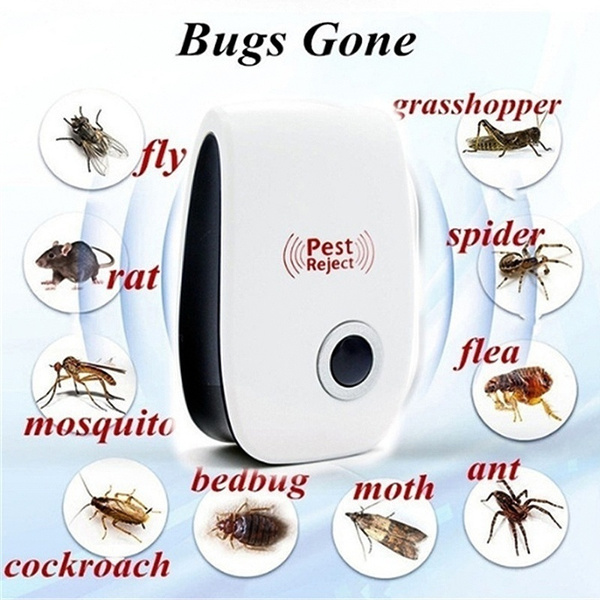 Ultrasonic Electronic Pest Reject Repeller Anti Mosquito Bug Insect Killer NEW 