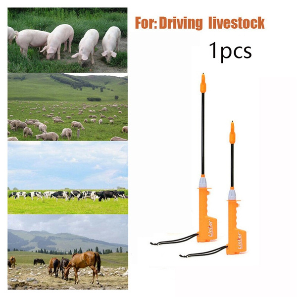 1PCS Rechargeable Livestock Cattle Cow Pig Prod Electric Shock Stock Prodder NEW 