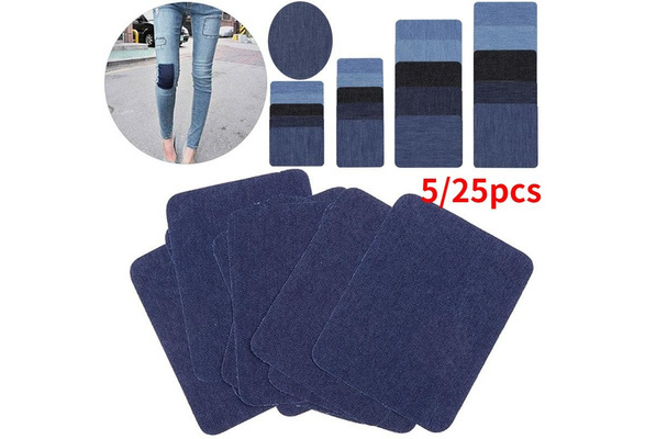 5/25 pcs Sleeve Against Jeans Patch Iron On Patches with Self Adhesive  Repair Elbow Knee Denim Patches For Clothes Denim Stickers Clothing  Accessories