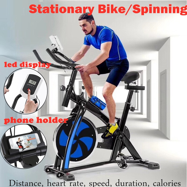 Gym Bike Spinning Bicycle Cycling Fitness Mute Led Screen distance