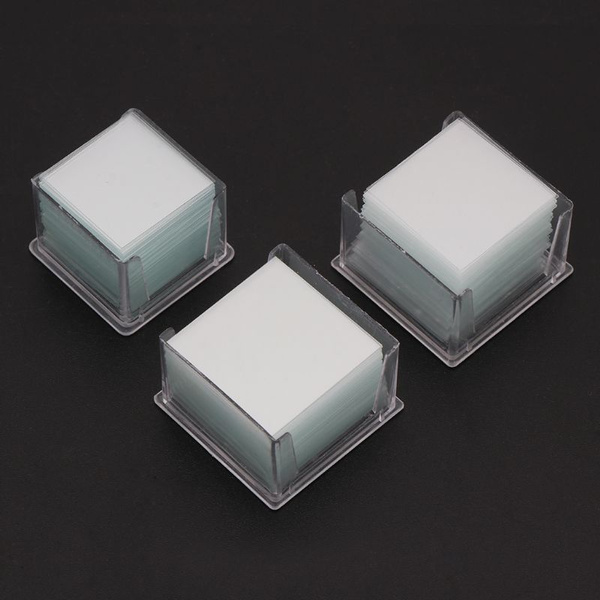 100 Pcs Transparent Square Glass Slides Coverslips Coverslides For ...