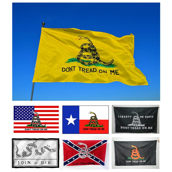 Large 3' x 5' Don't Tread on Me Gadsden Flag Banner Gadsden Tea Party USA SELLER 