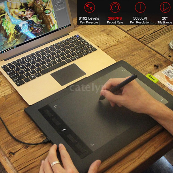 Aibecy Acepen AP1060 Professional 106 Inch Art Digital Graphics Drawing Tablet Pad Board Kit with Battery-Free Stylus 8192 Levels Pressure 8 Express Keys Compatible with Windows 10//8//7 /& Mac OS