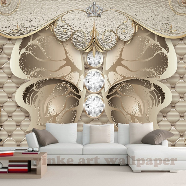Wall Panel Wallpaper Diamond Jewelry gold peony Background Modern Europe Art Mural for Living Room Large Painting Home Decor | Wish Wall Panel Wallpaper Diamond Jewelry gold peony Background Modern Europe Art Mural for Living Room Large Painting Home Decor | Wish