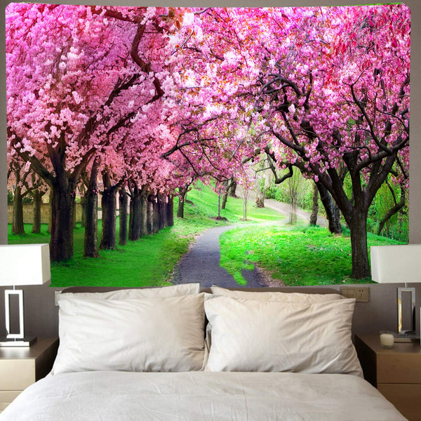 cherry blossom wall tapestry
