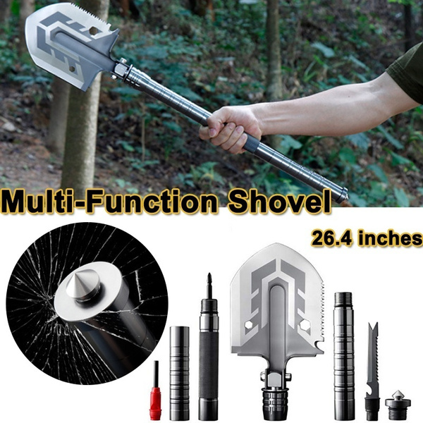 Military Folding Shovel Camping Survival Tactical Multi-Tool For Hiking Hunting 