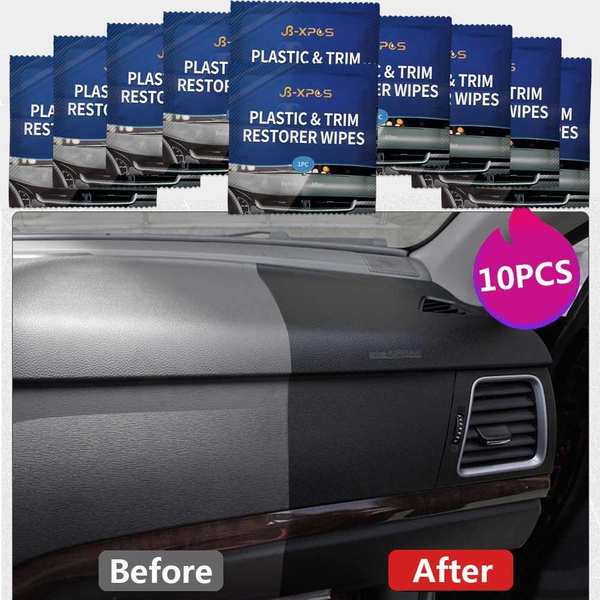 Plastic Trim Coat Kit - Quick Plastic Trim Restorer - Car Plastic Restorer  Auto Prevent Plastic Aging Trim Restorer Wipes