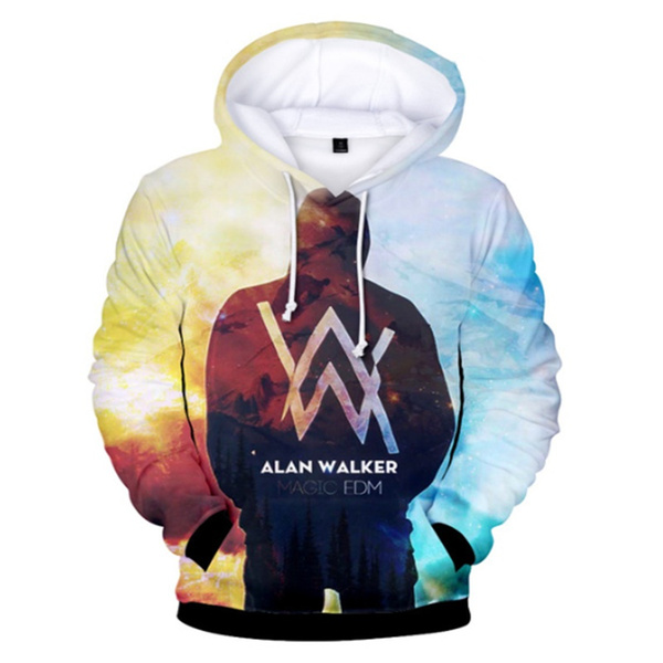 alan walker zipper moletom com capuz