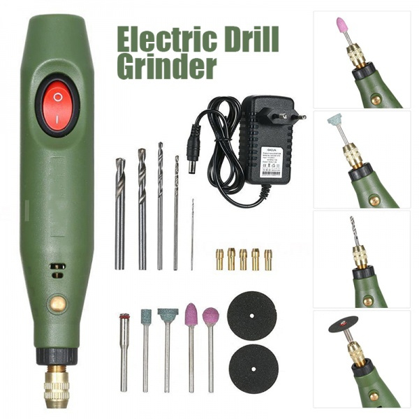 MIni Electric Drill Grinder Set Drilling Polishing Milling Accessories  18000RPM