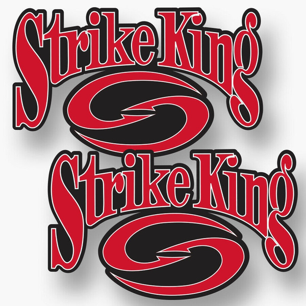 2x STRIKE KING Vinyl Sticker Decal Fishing Boat Sponsor KVD Bait