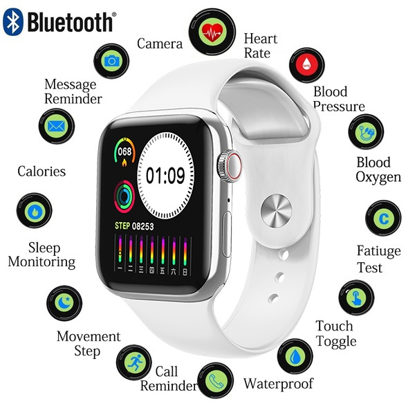 2020 New Waterproof Smart Watch W88 Men Heart Rate Blood Pressure oxygen  Monitor IP67 Bluetooth Smartwatch PK Apple Watch