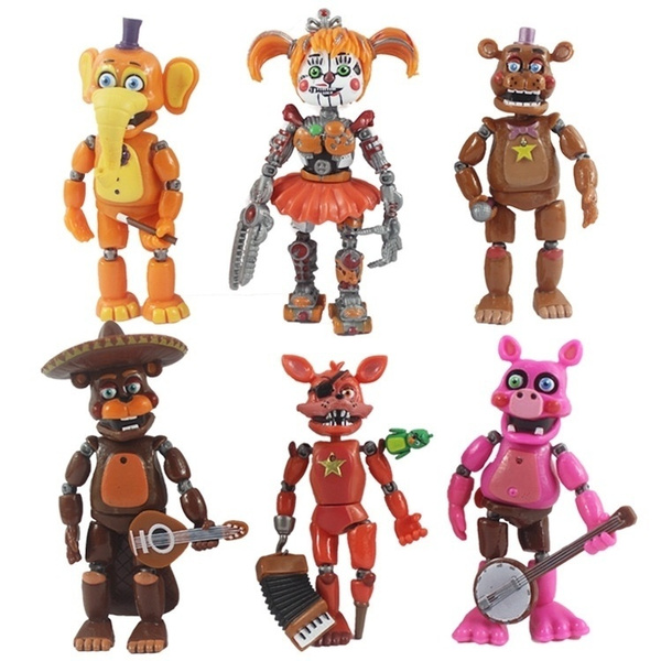 Five Nights at Freddys Nightmare 6pcs Action Figures Gift Bday Birthday Toy