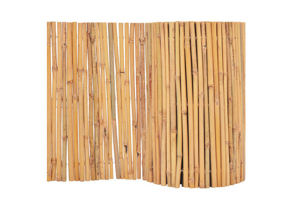 Tidyard Gartenzaun Bambuszaun Runder Bambus Dekorativer Gartenabgrenzung Gartendekor Zaun 500 x 30 cm