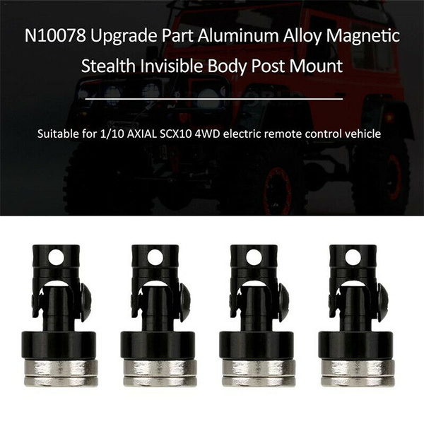 4Pcs Magnetic Stealth Invisible Body Post Mount for 1/10 AXIAL SCX10 4WD RC Car 