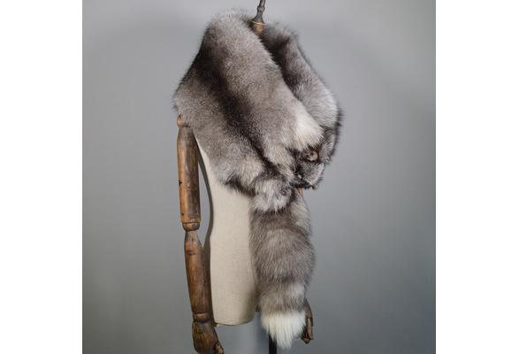 New Real Fox Fur Collar Scarves Women Winter Warm Ring Scarf Fur Neck Lot 71042