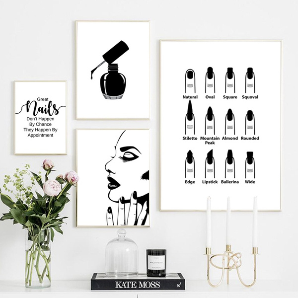 Nail Salon Decor Wall Art Prints Fashion Posters Nail Salon Quotes