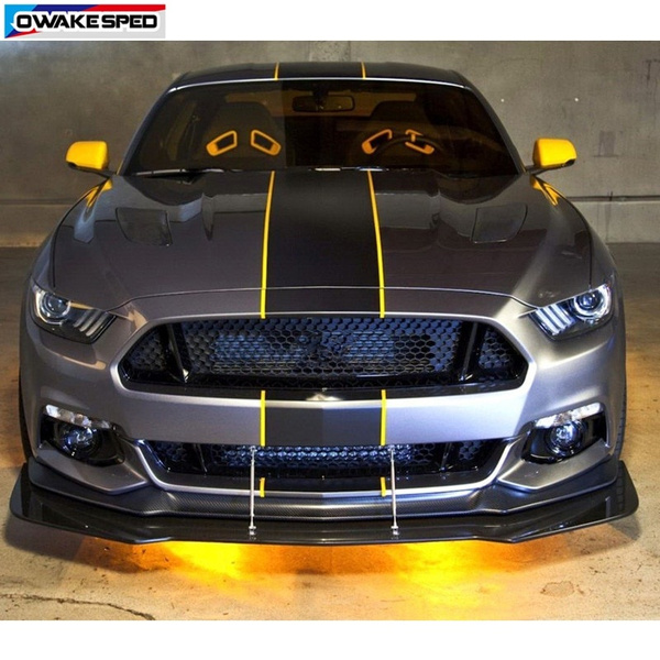1Set Car Hood Roof Tail Bumper Decor Sticker Racing Line Vinyl Decal Auto  Body Customized Stickers For Ford Mustang GT