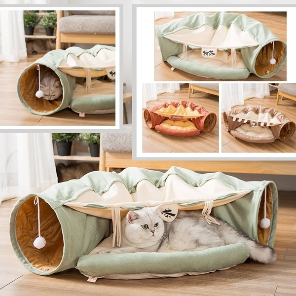 cat tunnel bed