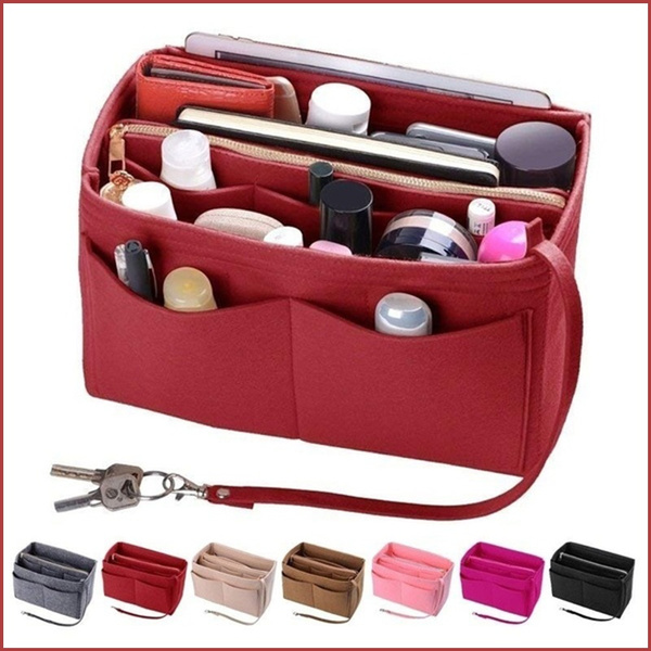 Make up Organizer Insert Bag For Handbag, Travel Inner Purse