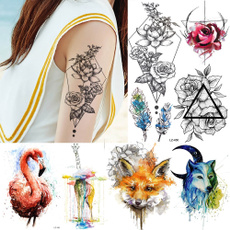 tattoo, flamingo, art, temporarytattoosticker