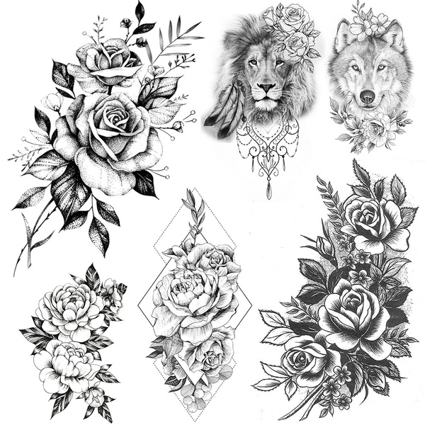 Update more than 80 flower wolf tattoo  thtantai2