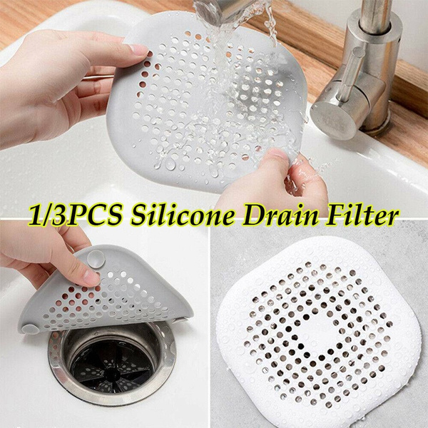 Hair Drain Catcher,Square Drain Cover for Shower Silicone Hair