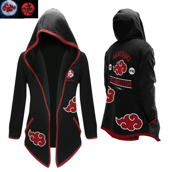 Popular Anime Naruto Akatsuki Uzumaki Newest Cosplay Cloak Cardigan Hooded Trench Coat Wish