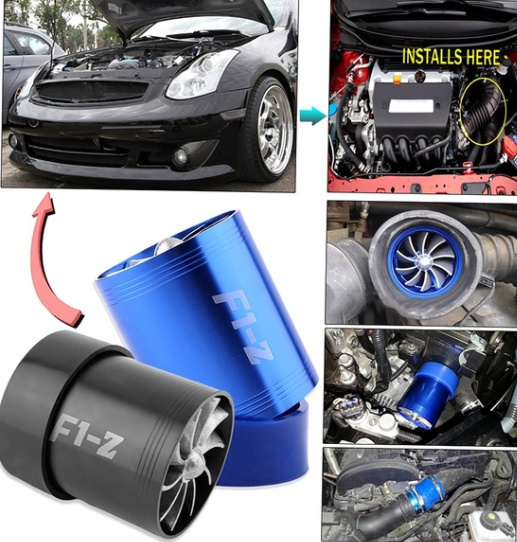 Auto Air Intake Turbonator Einzel Fan Turbine Super Gas