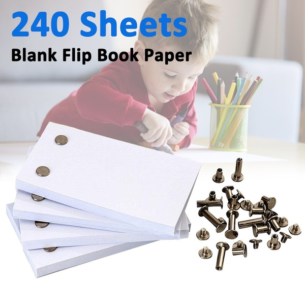 240 Sheets Blank Flip Book Paper With Holes Flipbook Animation Paper Early  Educational Kids Gift School Supplies For Children | Wish
