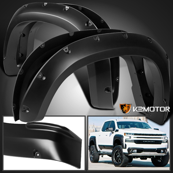 For 2019-2020 Chevy Silverado 1500 Pocket Rivet Fender Flares Wheel ...