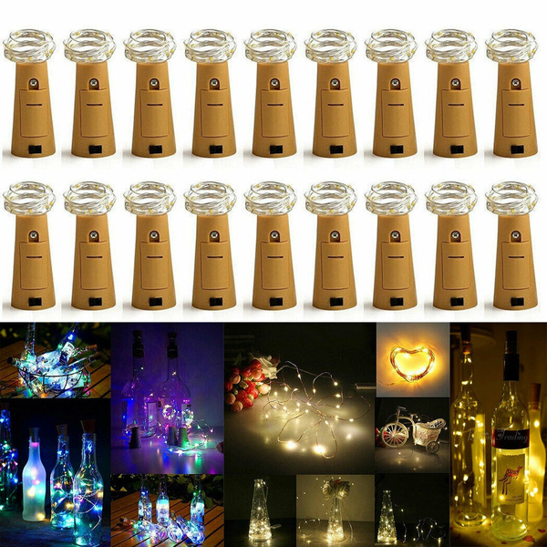 Details about   2m 20LED Mini Bottle Stopper Lamp String Fairy Light Colorful Light Bar Decor 