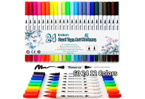 Multicolour Dual Tip Art Marker Pen Set Highlighters Painting