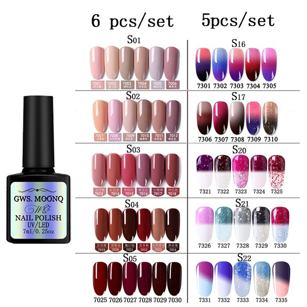 6pcs 8ml Gel Nail Polish Set Popular Color Gel Polish Soak Off Uv Led Semi  Permanent Nail Gel Polish Manicure Varnish Starter Set | Don't Miss These  Great Deals | Temu