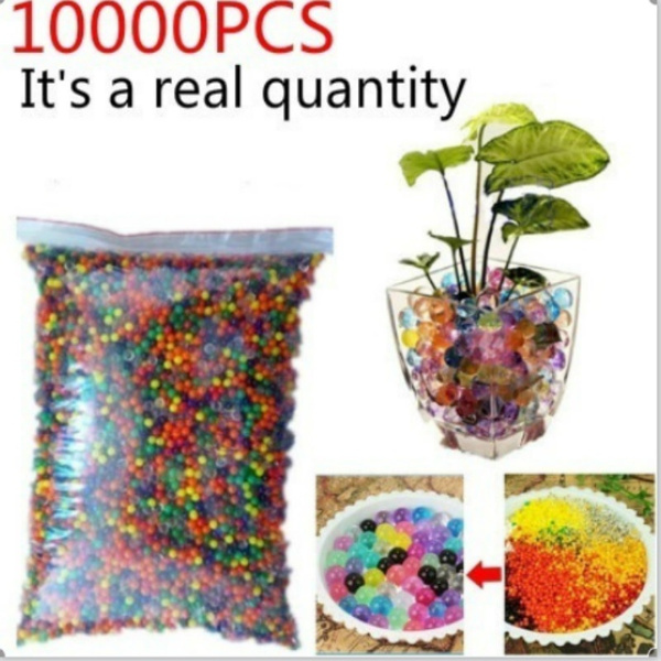 BANAMANA 10000pcs/bag Crystal Soil Hydrogel Gel Polymer Water Beads Flower/Wedding/Decoration Maison Growing Water Balls Big Home Decor