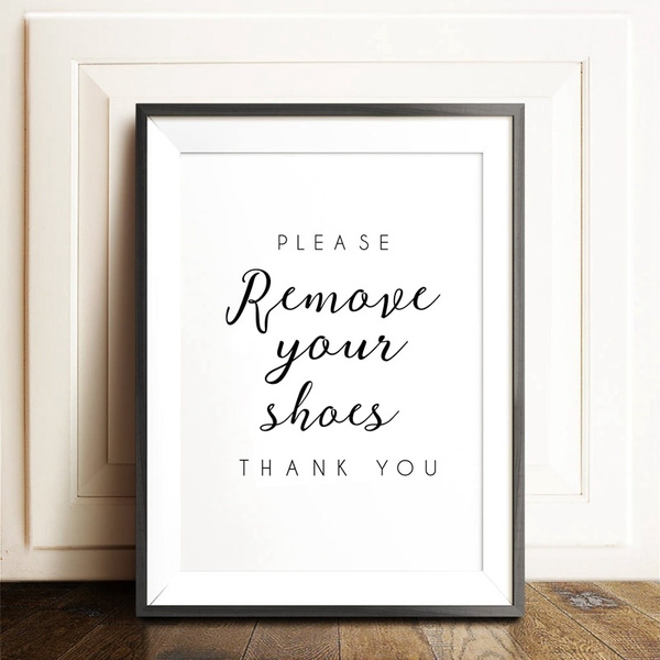 Buy New Best Home Poster Welcome Please Remove Your Shos Here For Door  Place , Footwear Stand Place ,etc . Online - Get 68% Off