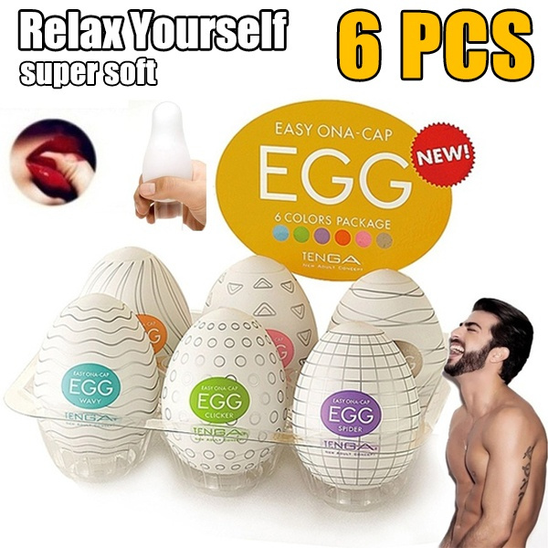 2020 New 6 PCS Silicone Eggs Healthy Life Rotating Silicone EGG Relax Relief Soft Adult Male Cup Party Home